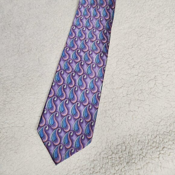 Nordstorm Purple Paisley Neck Tie - Picture 3 of 3